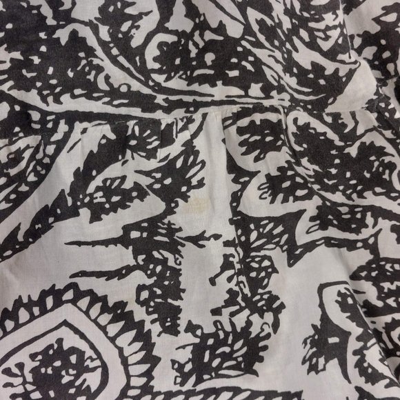 Strapless Summer Dress Ruffle Hem Shirred Detail Tube Dress Black/Beige Size S - Picture 10 of 11